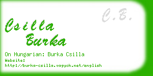 csilla burka business card